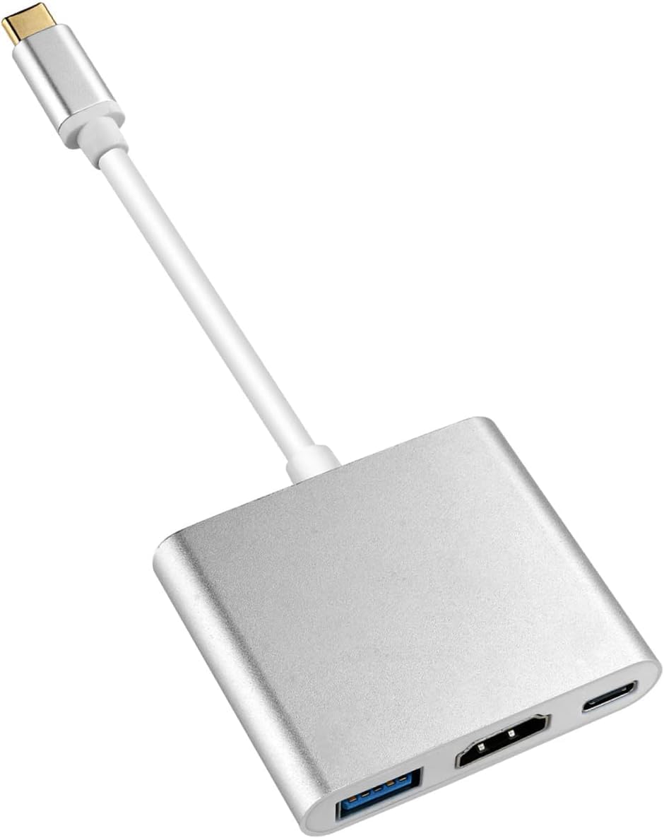 Adaptador multipuerto digital USB-C a HDMI y puerto de carga USB