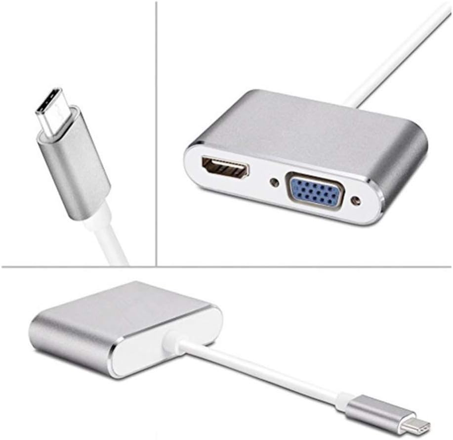 Adaptador USB-C a VGA y HDMI