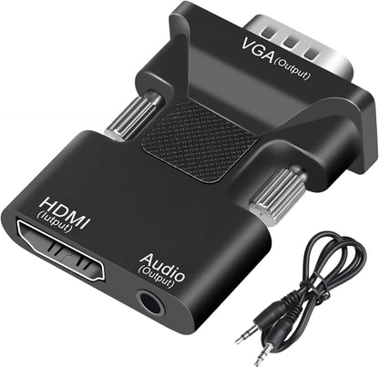 Adaptador HDMI a VGA audio y video convertidor