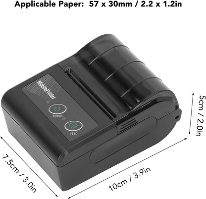 Impresora térmica 58mm Bluetooth portáti - iPhone, Android y PC