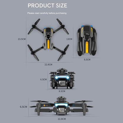 Dron doble camara wifi plegable con sensor de obstaculos