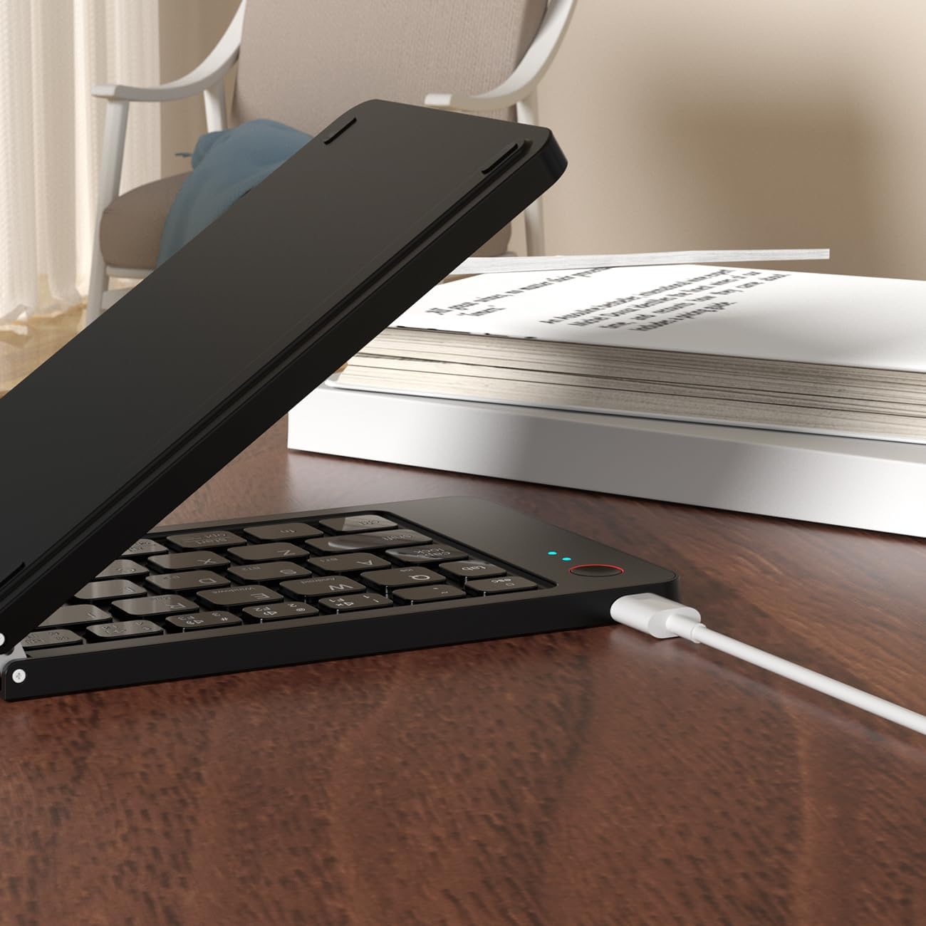 Teclado plegable inalambrico bluetooth compatible con 3 dispositivos