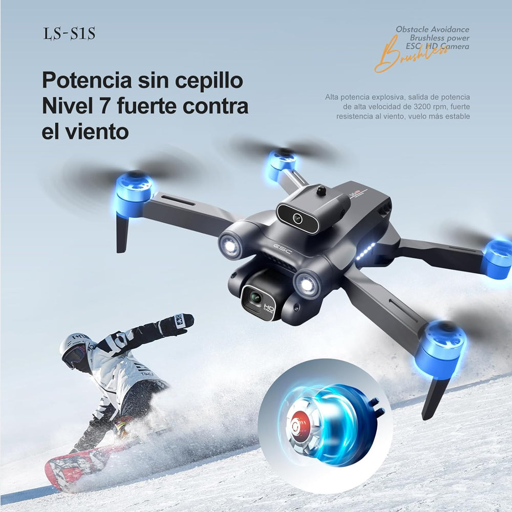 Dron doble camaras con Motores BRUSHLESS y sensor de obstaculos