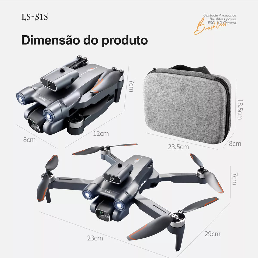 Dron doble camaras con Motores BRUSHLESS y sensor de obstaculos