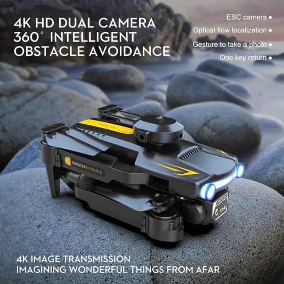 Dron doble camara wifi plegable con sensor de obstaculos - Imagen 3